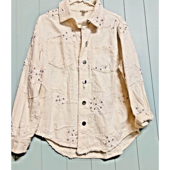 trible jeans Tops - Monaliza Women’s Gold Blouse Top Size M Short Sleeve Casual Lightweight